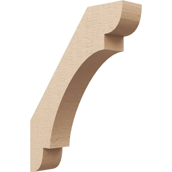 Ekena Millwork 3-inch W x 14-inch D x 18-inch H Olympic Rough Cedar Woodgrain TimberThane Knee Brace, Primed BRCUR03X14X18OLYRCPR - main